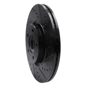 Mazda 3 Brake Rotor (1) - Front Right - R1 Concepts - Drilled & Slotted - Black - `07-`13